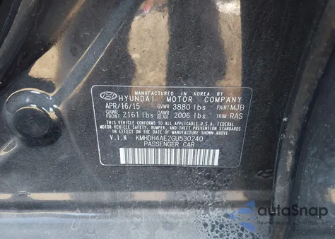 2016 Hyundai Elantra Se из США, поврежденный, VIN KMHDH4AE2GU530240